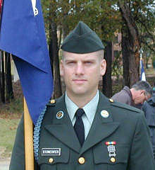 Kris Stonesifer with Guidon